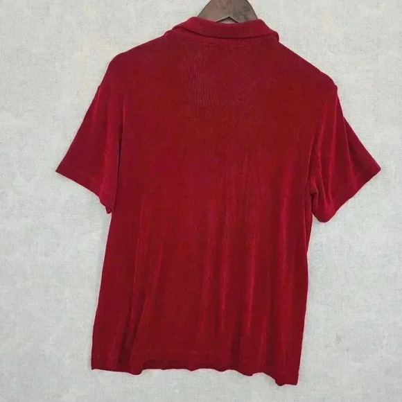 Chico's Travelers Women's Polo Shirt Size 3/ XL Red 2087C - Picture 2 of 5